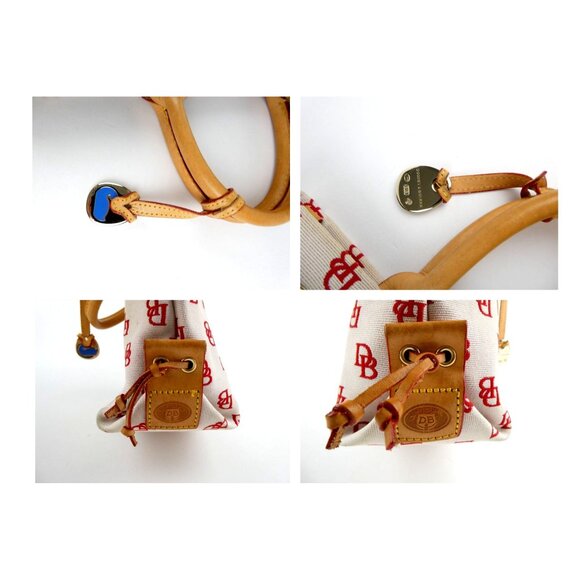 Dooney & Bourke Chalk Red Canvas & Leather Small Tote - Picture 12 of 15